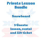 Snowboard Lesson Bundle for 3 Guests