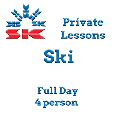 Private Ski Lesson 5 Hours -- 4 Guests