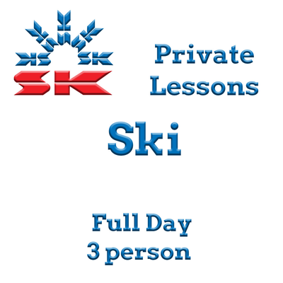 Private Ski Lesson 5 Hours -- 3 Guests