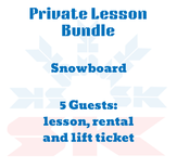 Snowboard Lesson Bundle for 5 Guests