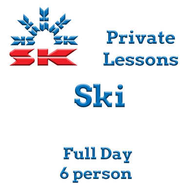 Private Ski Lesson 5 Hours -- 6 Guests
